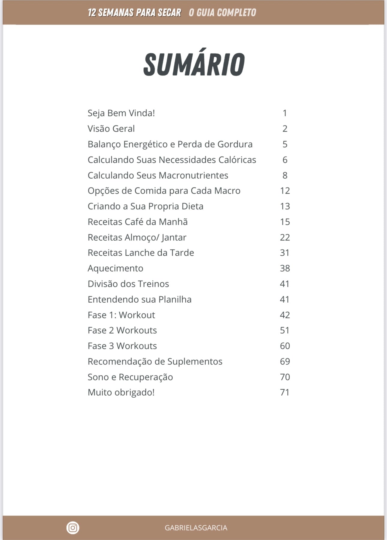 12 Semanas para Secar- Planilha de treinos & Nutrição